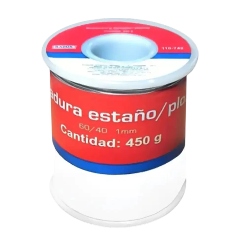 Rollo De 450gr De Soldadura  Estaño/plomo 60/40 Diametro 1mm