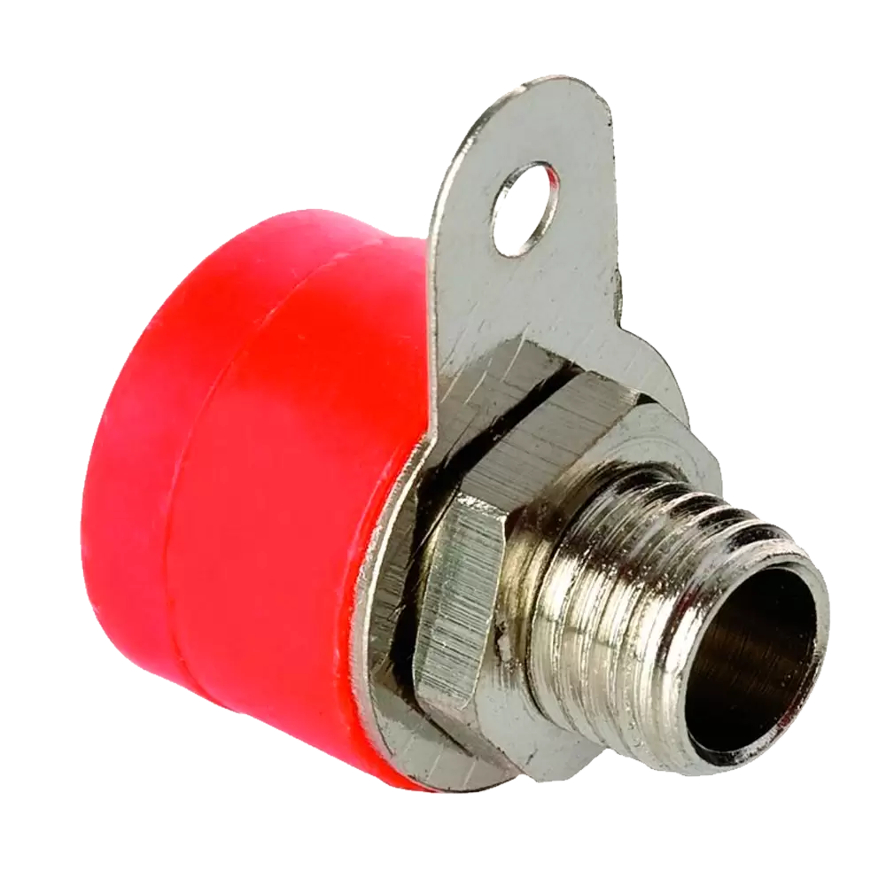 Conector Jack Banana Philips 4mm Hembra Rojo