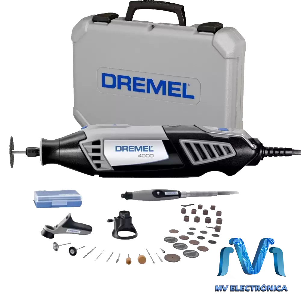 Dremel 4000 Mototool Maletin 2 Aditamentos y 32 Accesorios