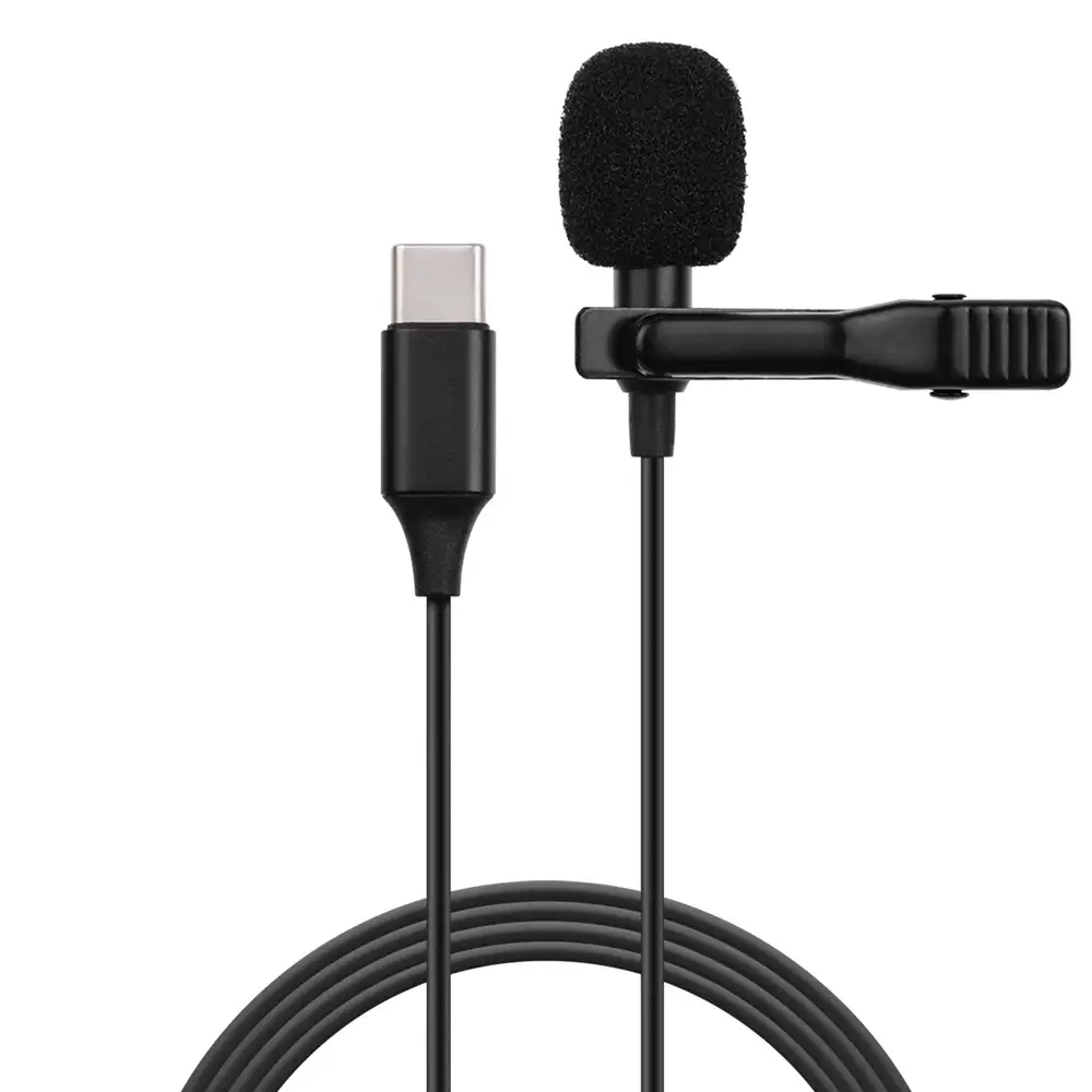 MICROFONO DE SOLAPA PARA CELULAR CONEXION TIPO C CON CLIP