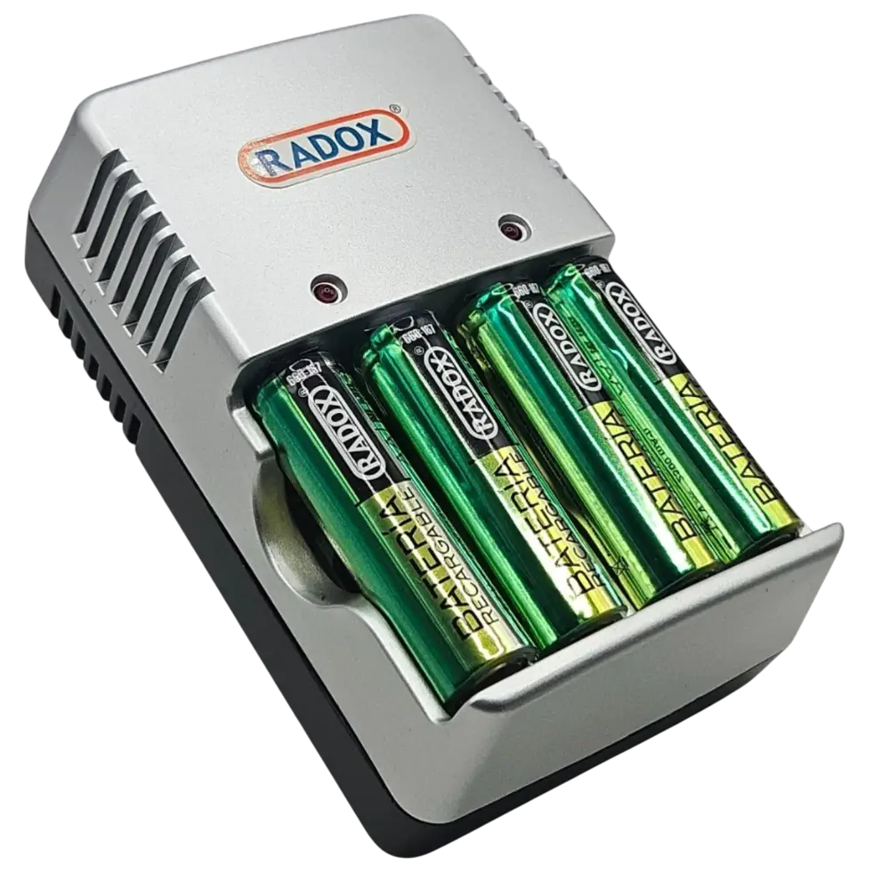 Cargador De Baterias Aa/aaa/9v Con 4 Baterias Aa 2500mah