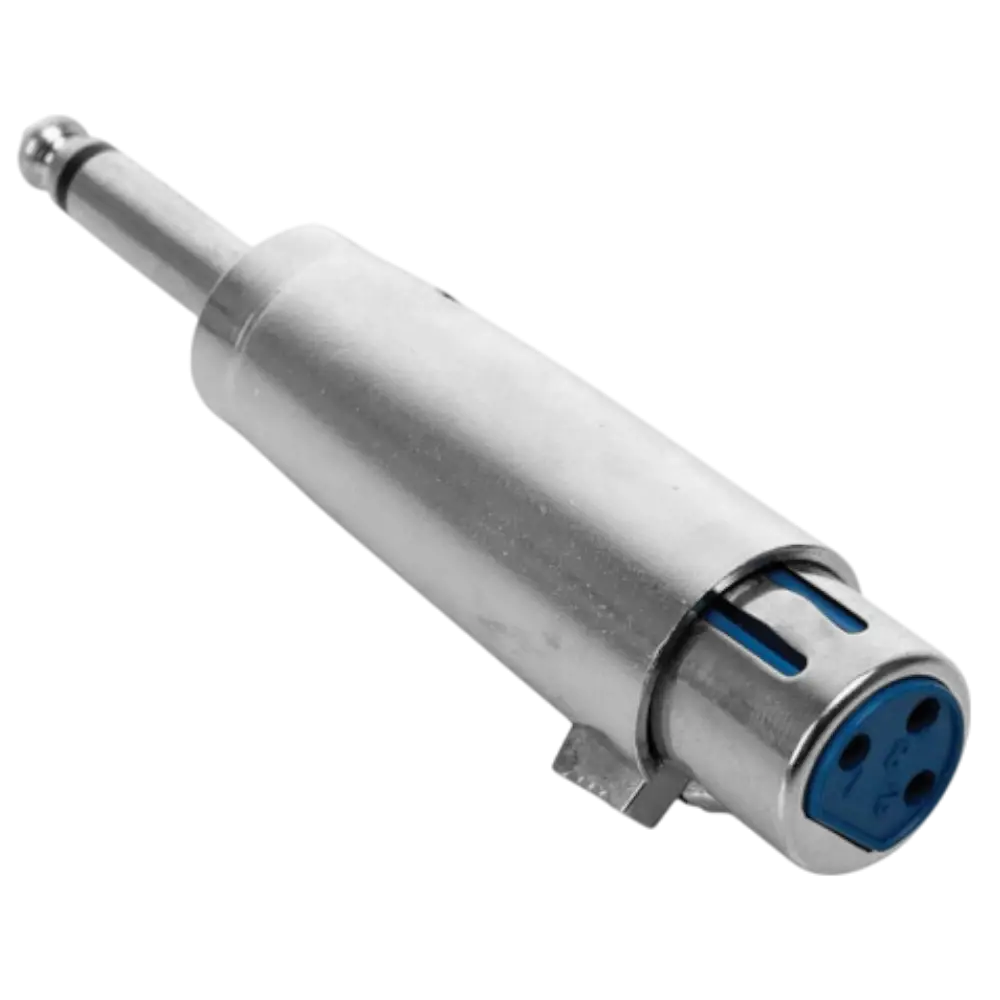 Adaptador Xlr Tipo Cannon Jack Hembra 3 Pines A Plug 6.3mm Monoaural Metalico