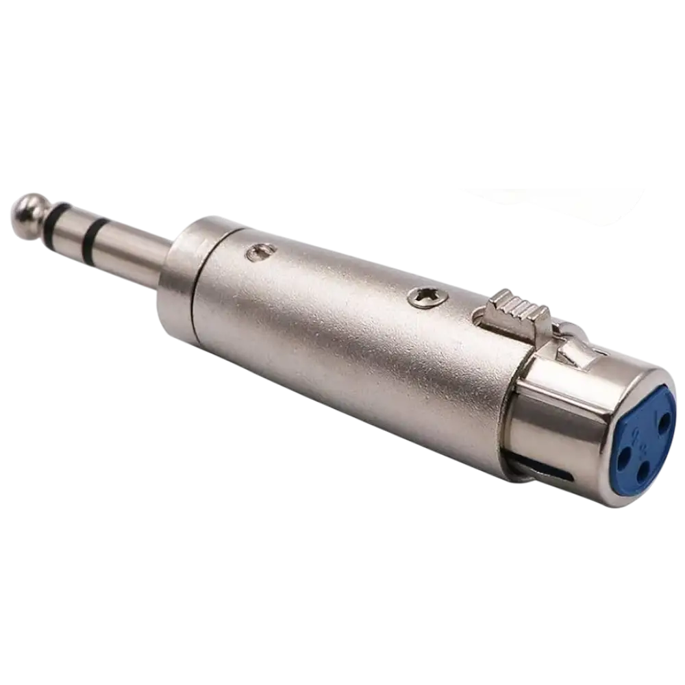 Adaptador Xlr Tipo Cannon Jack Hembra 3 Pines A Plug 6.3mm Estereo Metalico