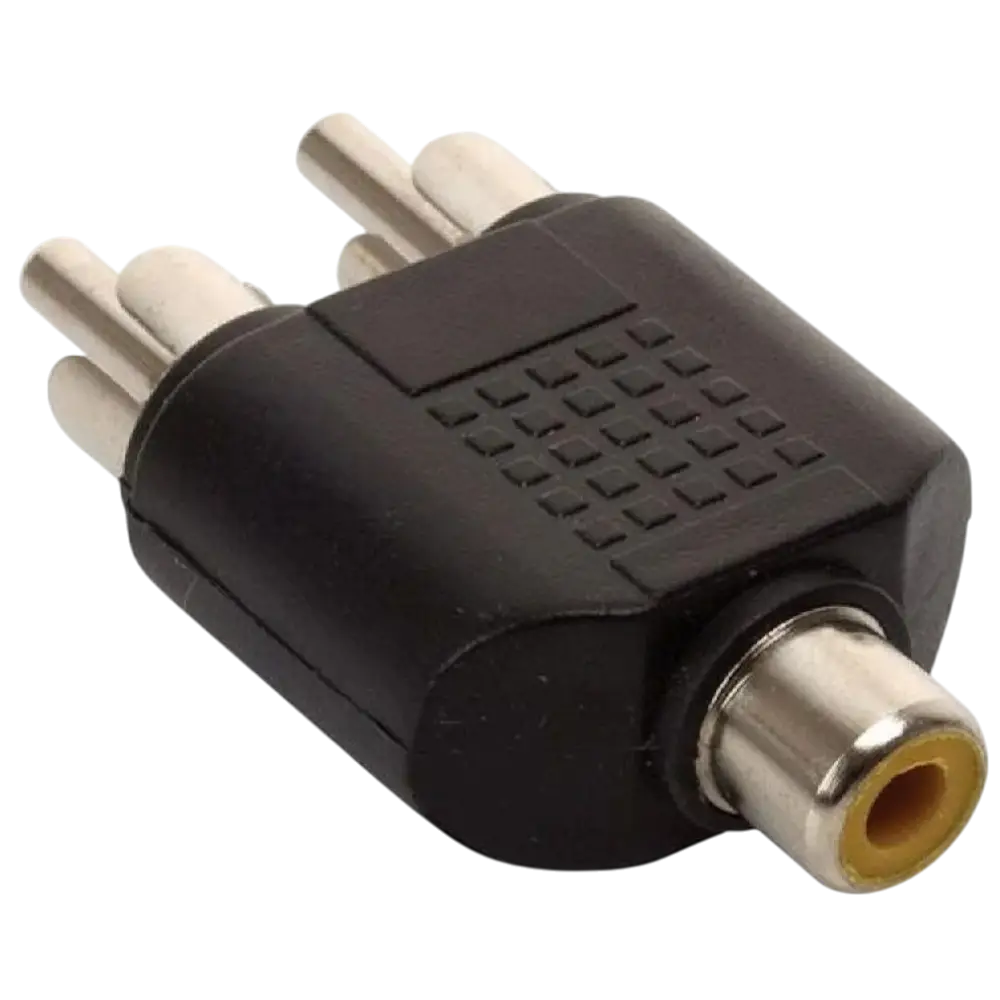 Adaptador De 2 Plug Rca A Jack Rca