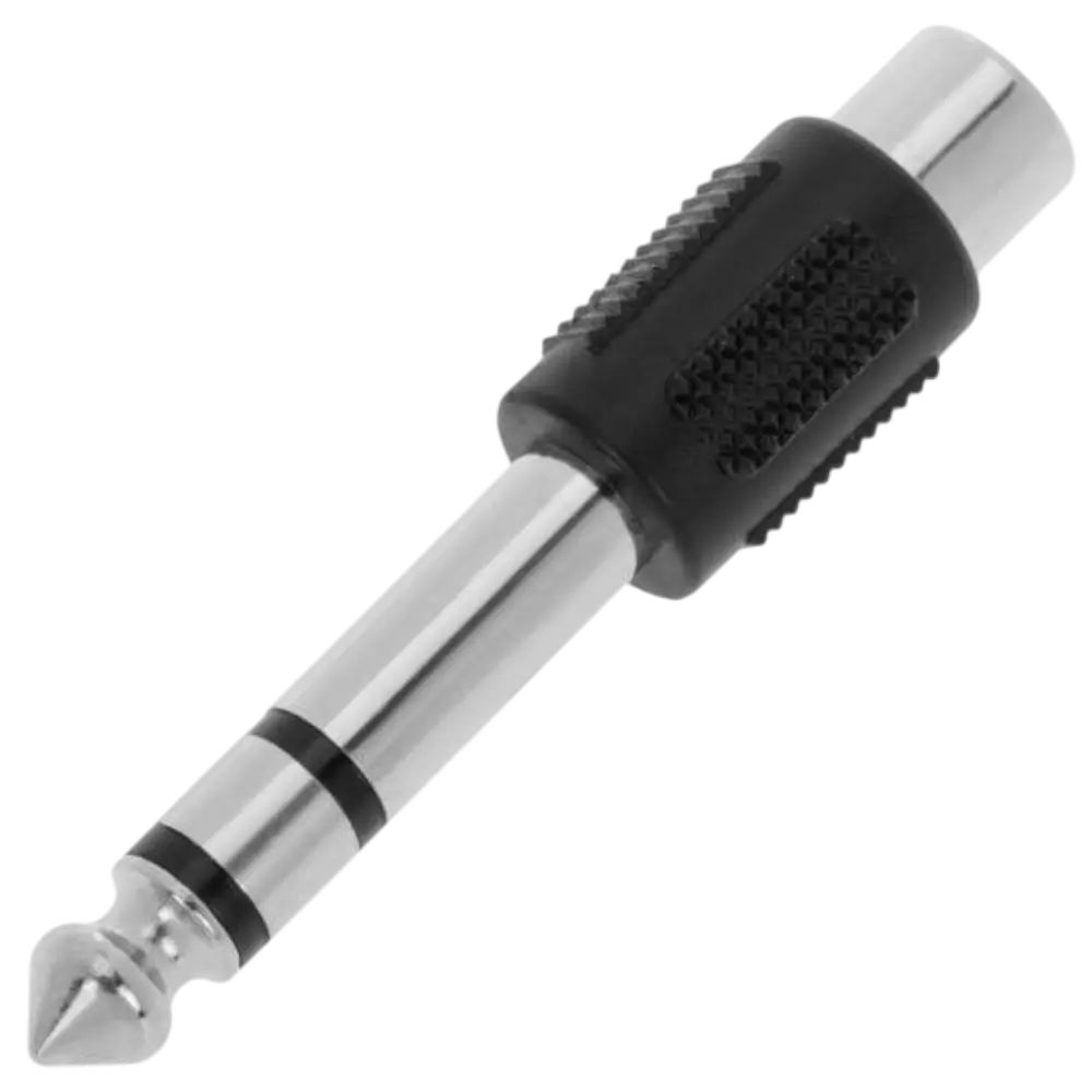 Adaptador Jack Rca Hembra A Plug 6.3 Mm Estereo
