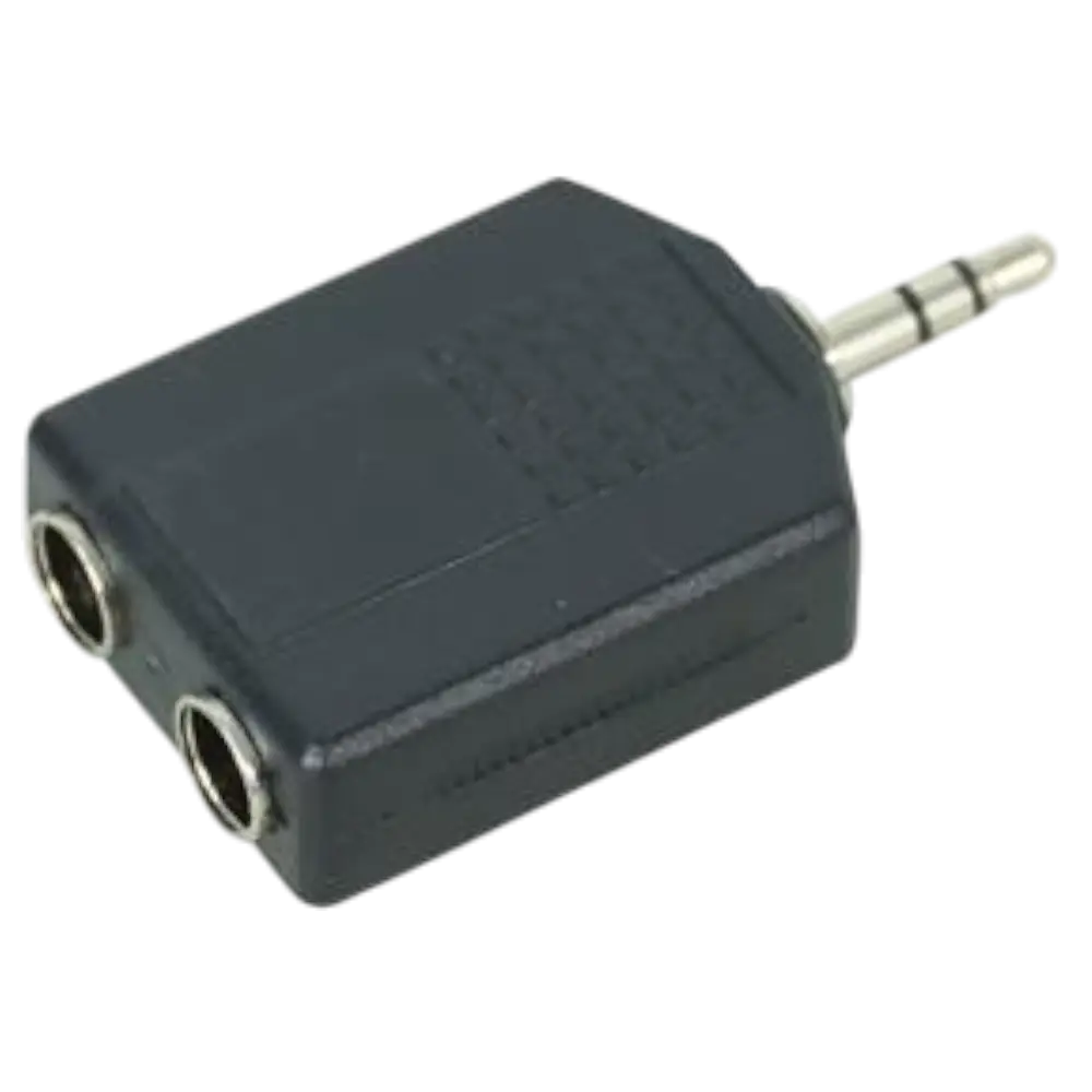 Adaptador Y 2 Jack 6.3 Mm A 1 Plug 3.5 Mm Estereo