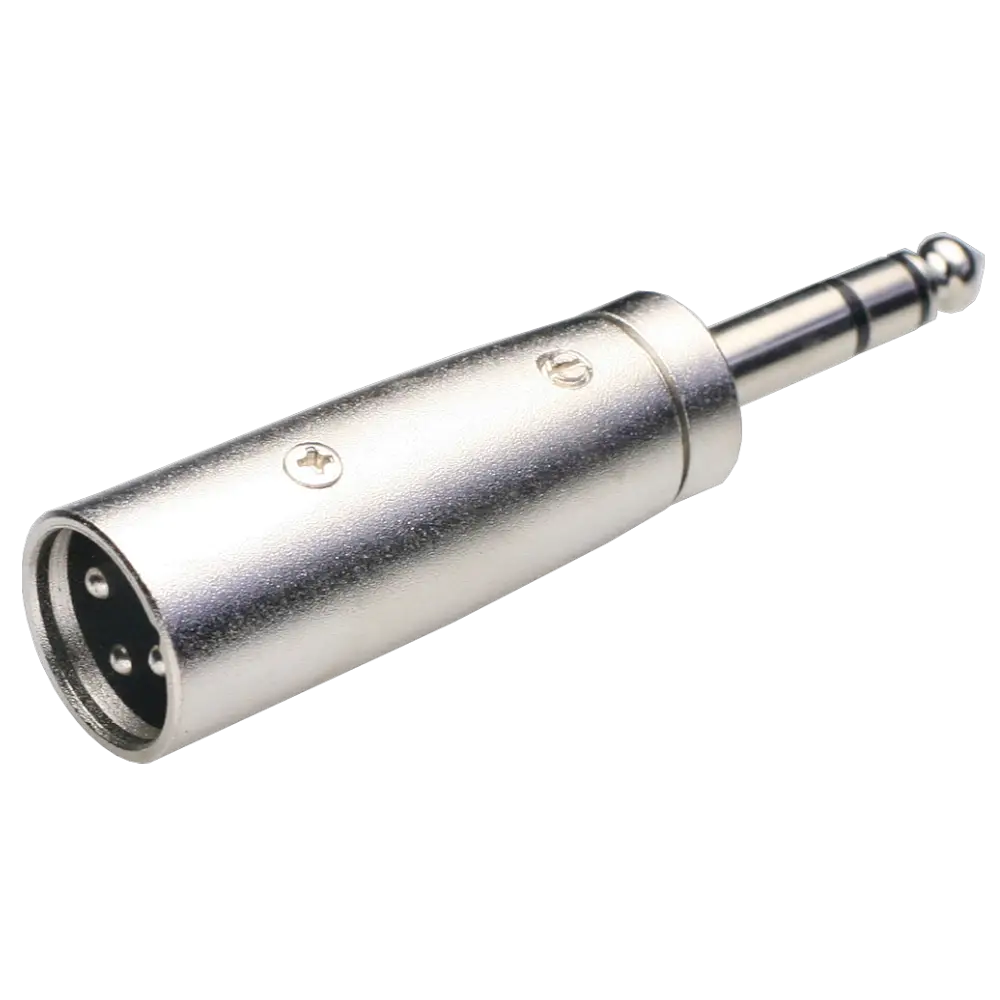Adaptador Xlr Tipo Cannon Plug Macho 3 Pines A Plug 6.3mm Estereo Metalico