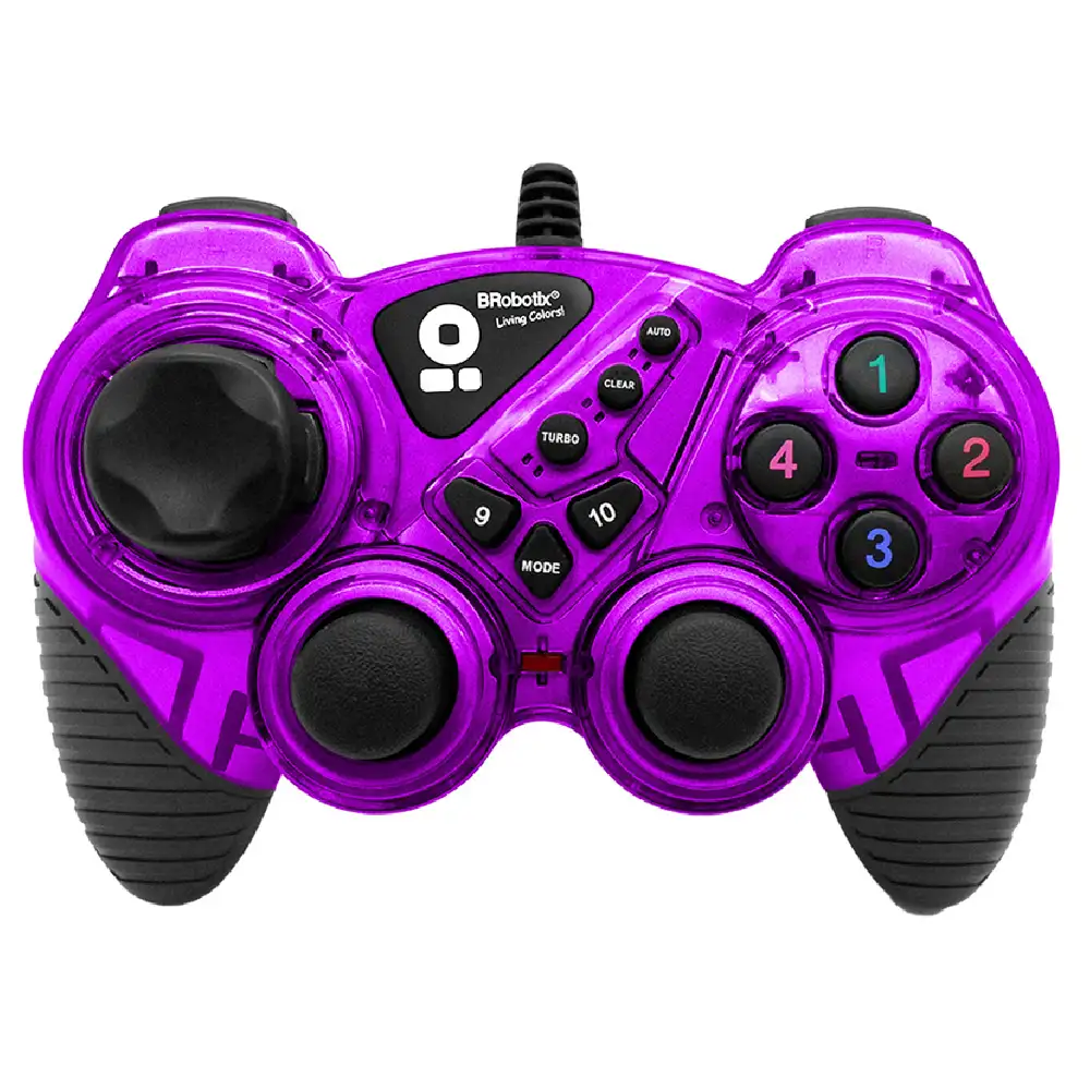 CONTROL GAMER PARA PC COMPUTADORA PARA VIDEOJUEGOS USB COLOR MORADO