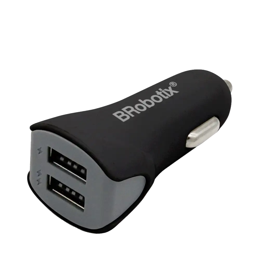 CARGADOR DUAL PARA AUTO DE 5V A 3.1A DE 2 PUERTOS NEGRO