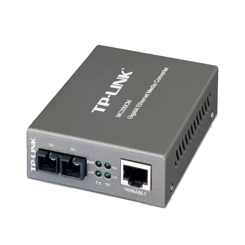 Convertidor De Medios Tp-link Mc200cm Multi-modo Giga Ethernet 850nm 0.55km 1 Puerto Sc + 1 Rj45 1000m