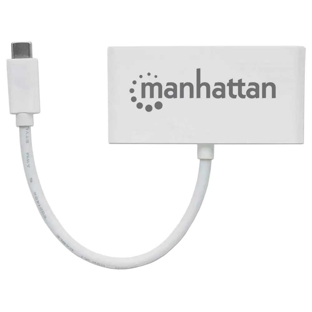 Hub Manhattan Usb-c 3 Ptos Ah Sin Fuente 1 Pto Ch De Energia