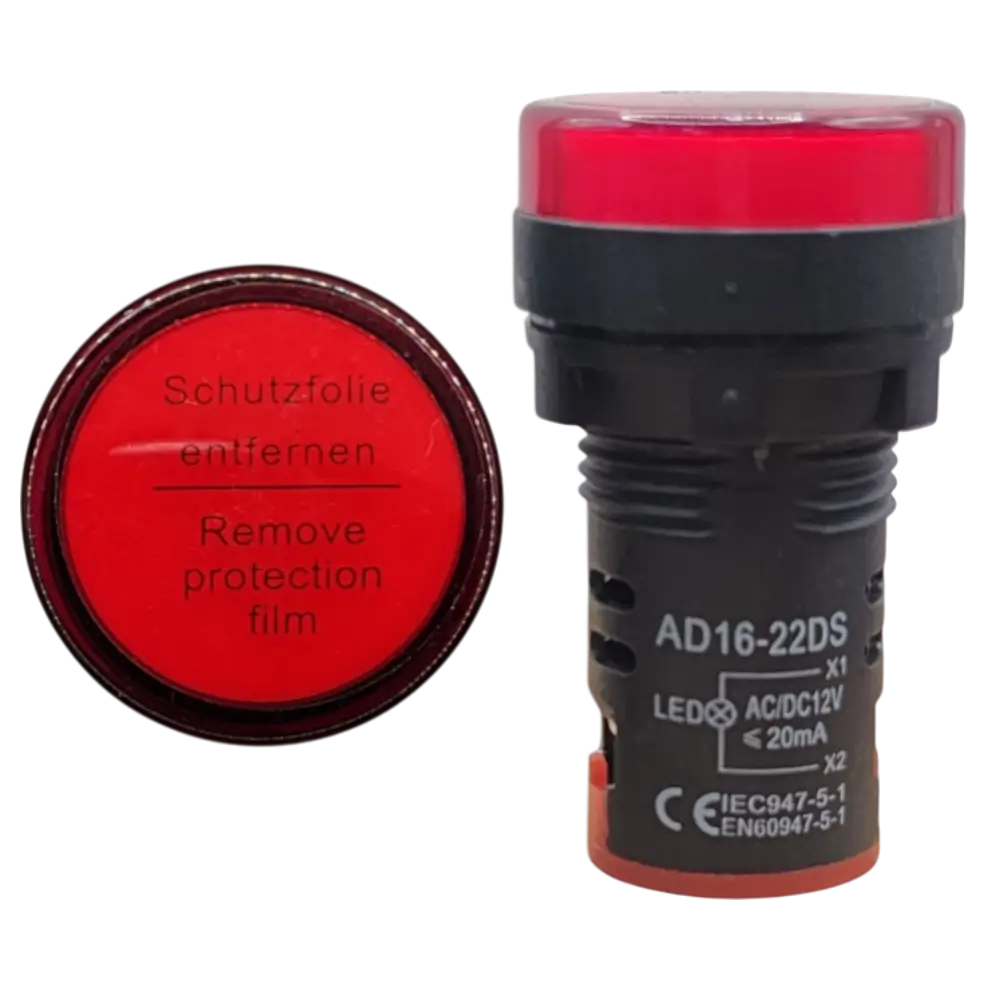 Lampara Indicadora Foco Piloto Rojo Ac-dc 110v-220v A16-22ds