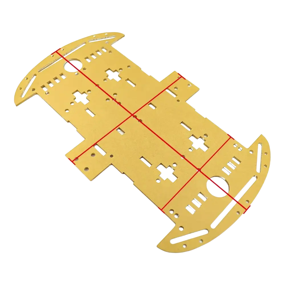 Base De Acrilico Para Chasis De Carro Robot 4wd