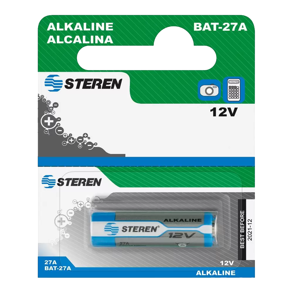 BATERIA ALCALINA 27A 12V 20MHA TIPO CILINDRO