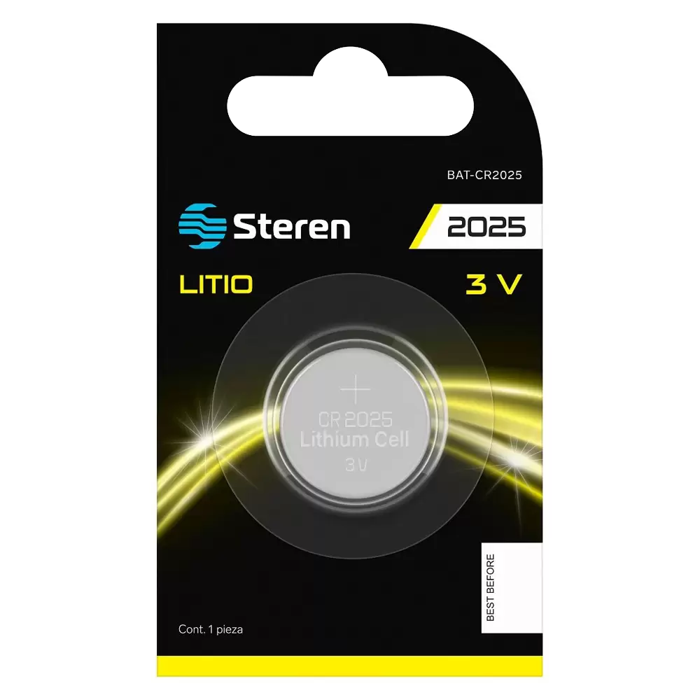 BATERIA DE LITIO 3V 150MHA TIPO BOTON CR2025