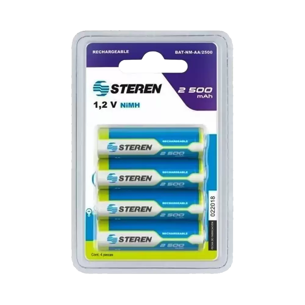 Batería Recargable 1.2V AA Nimh 2500 Mah
