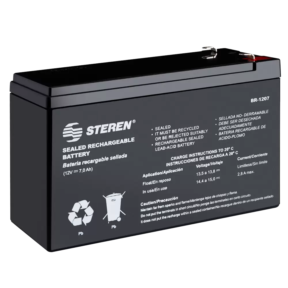 BATERIA SELLADA DE ACIDO PLOMO DE 12VCC A 7AH