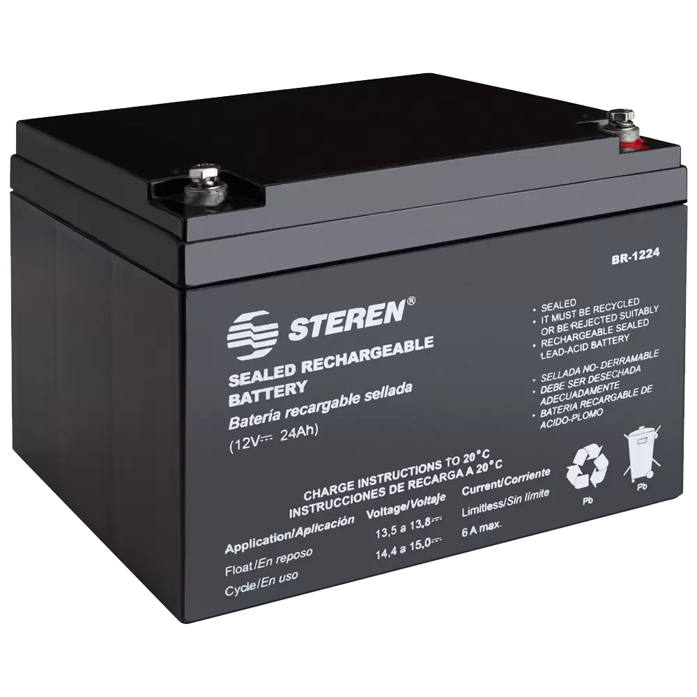 BATERIA SELLADA DE ACIDO PLOMO DE 12VCC A 24AH