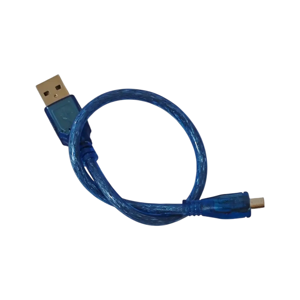 Cable Tipo Micro Usb Para Arduino Due Y Arduino Leonardo 30cm Azul