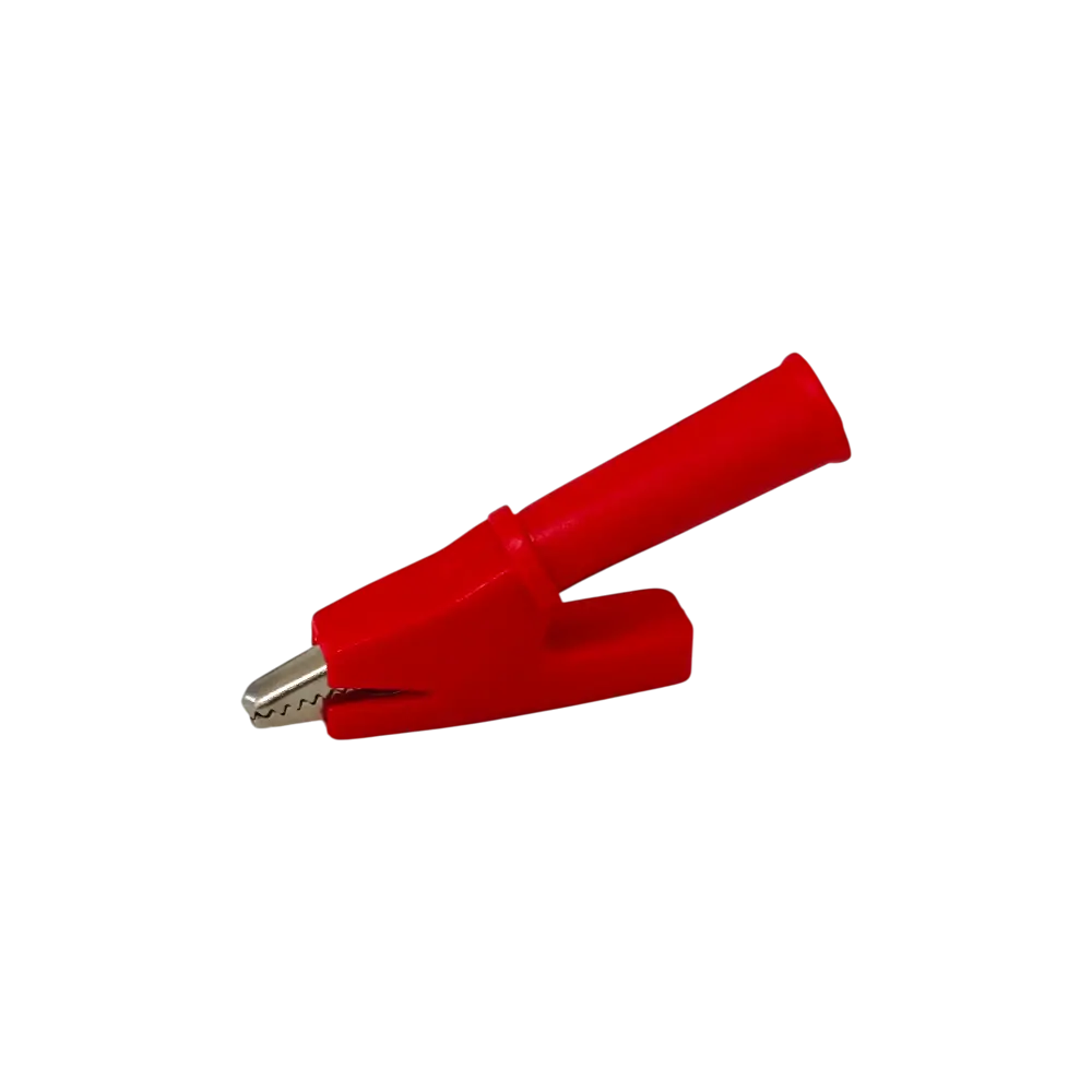 Pinza Caiman Chico Con Forro Rojo De 4cmx5cm Y Apertura De 8mm