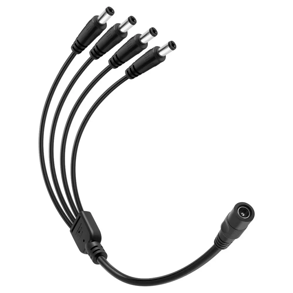 Cable Adaptador Divisor de Alimentacion Para 4 Camaras CCTV Pulpo