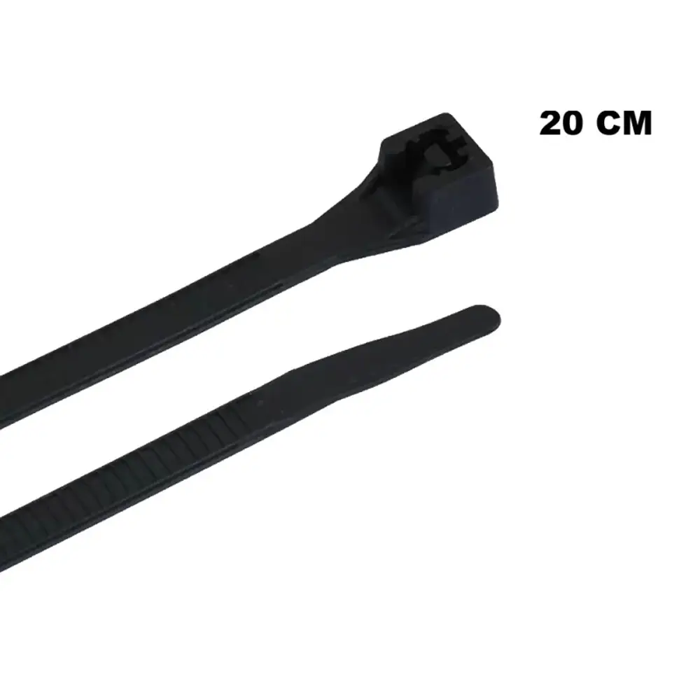 Cincho De Plástico Negro De 20cm X 2.5mm Bolsa Con 100 Piezas, Volteck