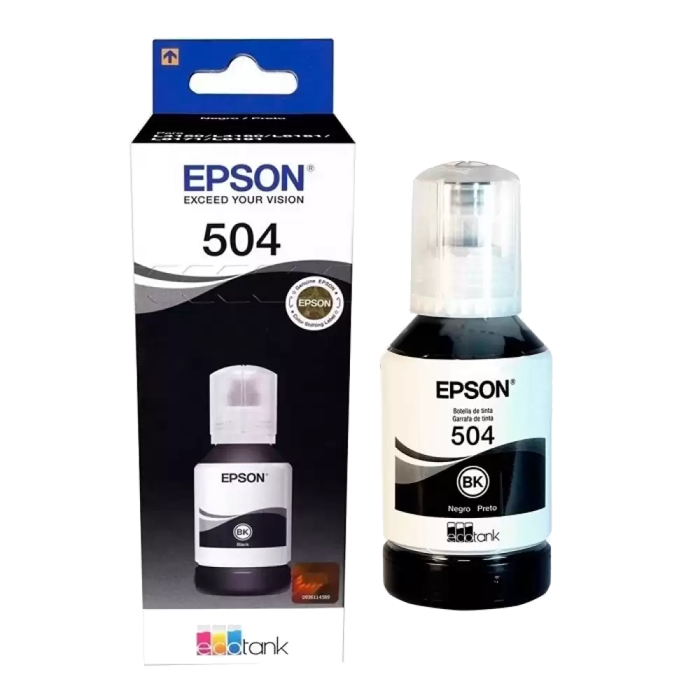 Tinta Para Impresora Epson T504 Negro  Para L4150, L4160, L6161, L6171, L6191