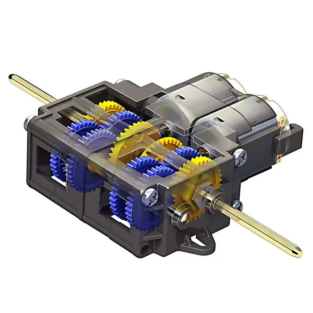 DOBLE MOTORREDUCTOR ARMABLE 12.7:1, 38:1, 115:1 O 344:1 ROBOT