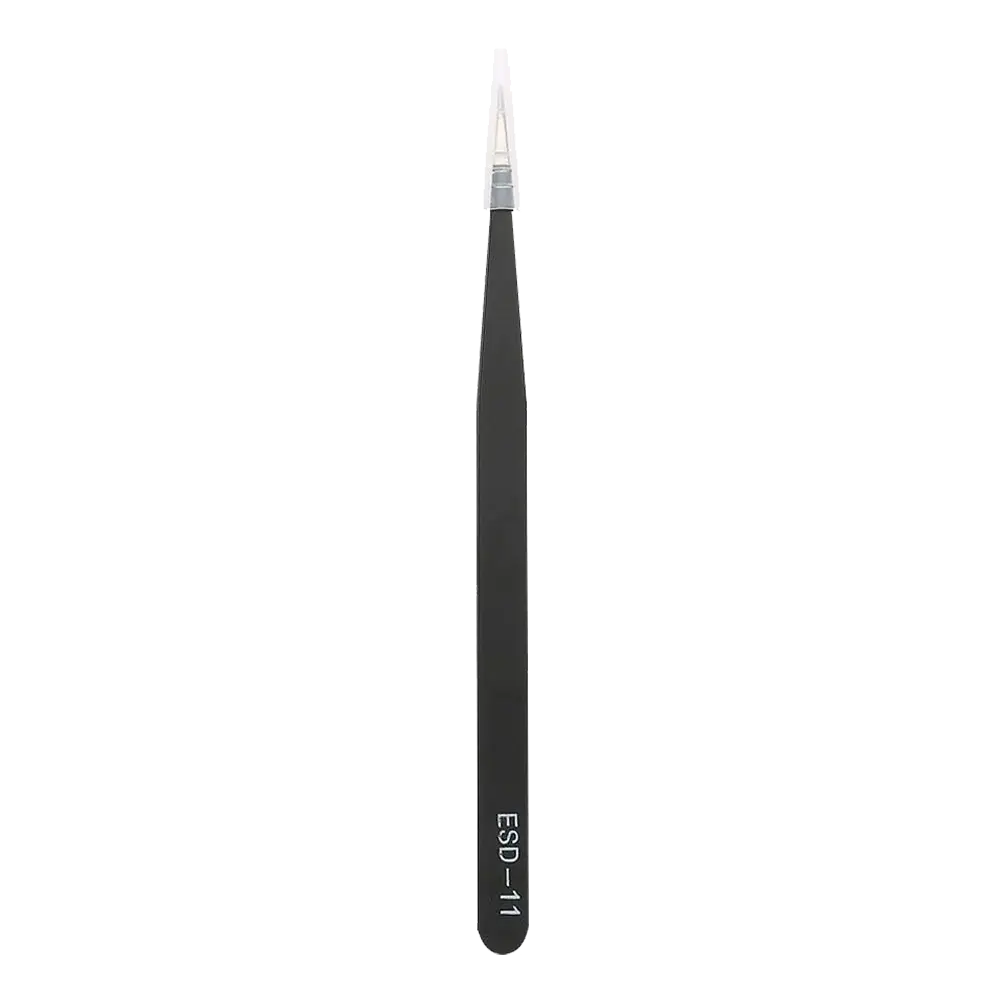Pinza De Precision Antiestatica Con Punta Recta Fina Esd-11