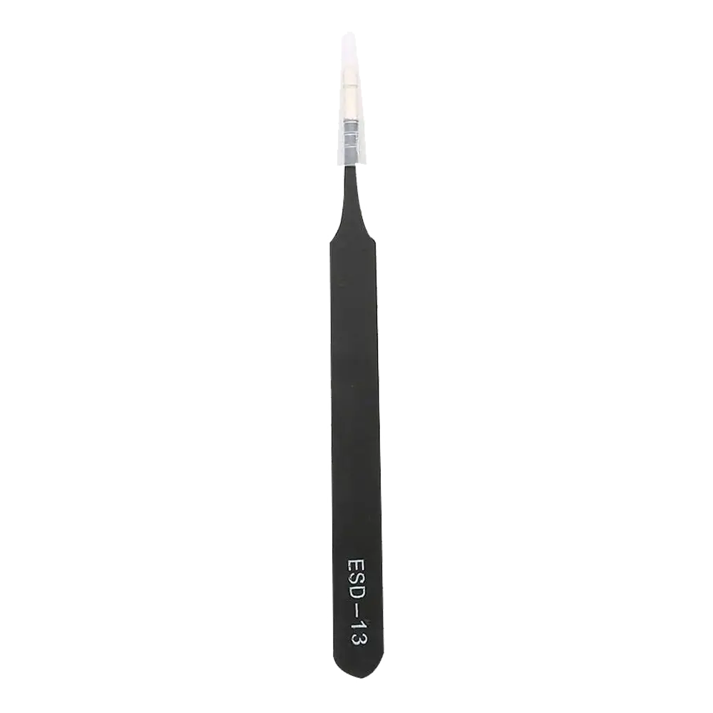 Pinza De Precision Antiestatica Con Punta Redonda Esd-13