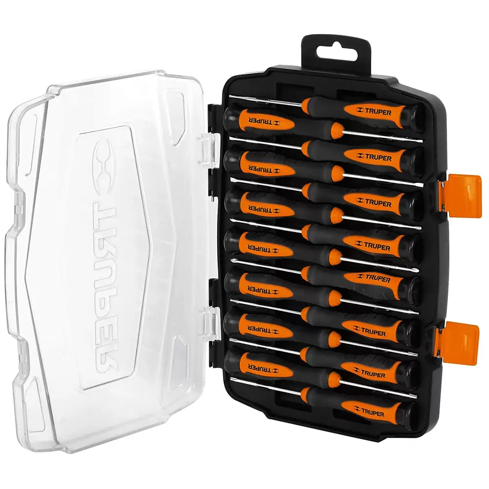 Juego de desarmadores joyero con 15 puntas largas de precisión Truper