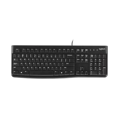 TECLADO LOGITECH K120 NEGRO ALAMBRICO USB PC   WINDOWS RESISTENTE A DERRAMES