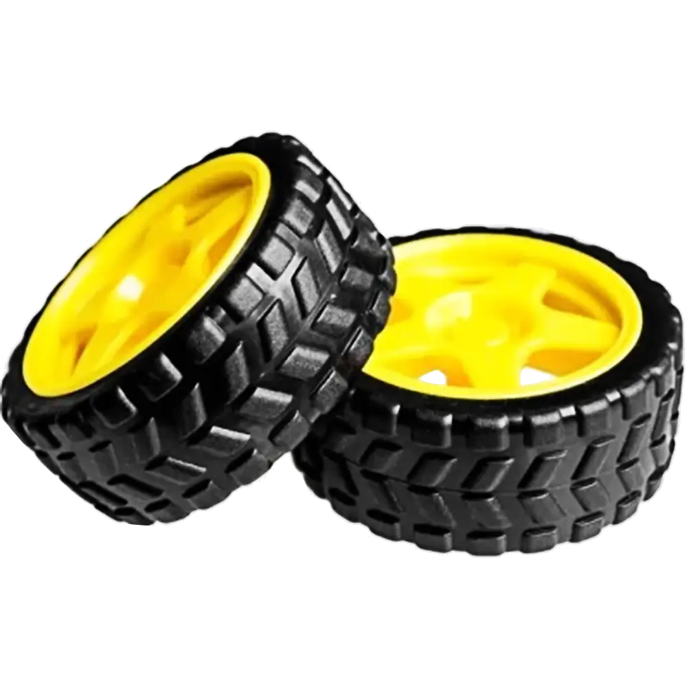 Llanta Para Motorreductor Reforzada Amarilla