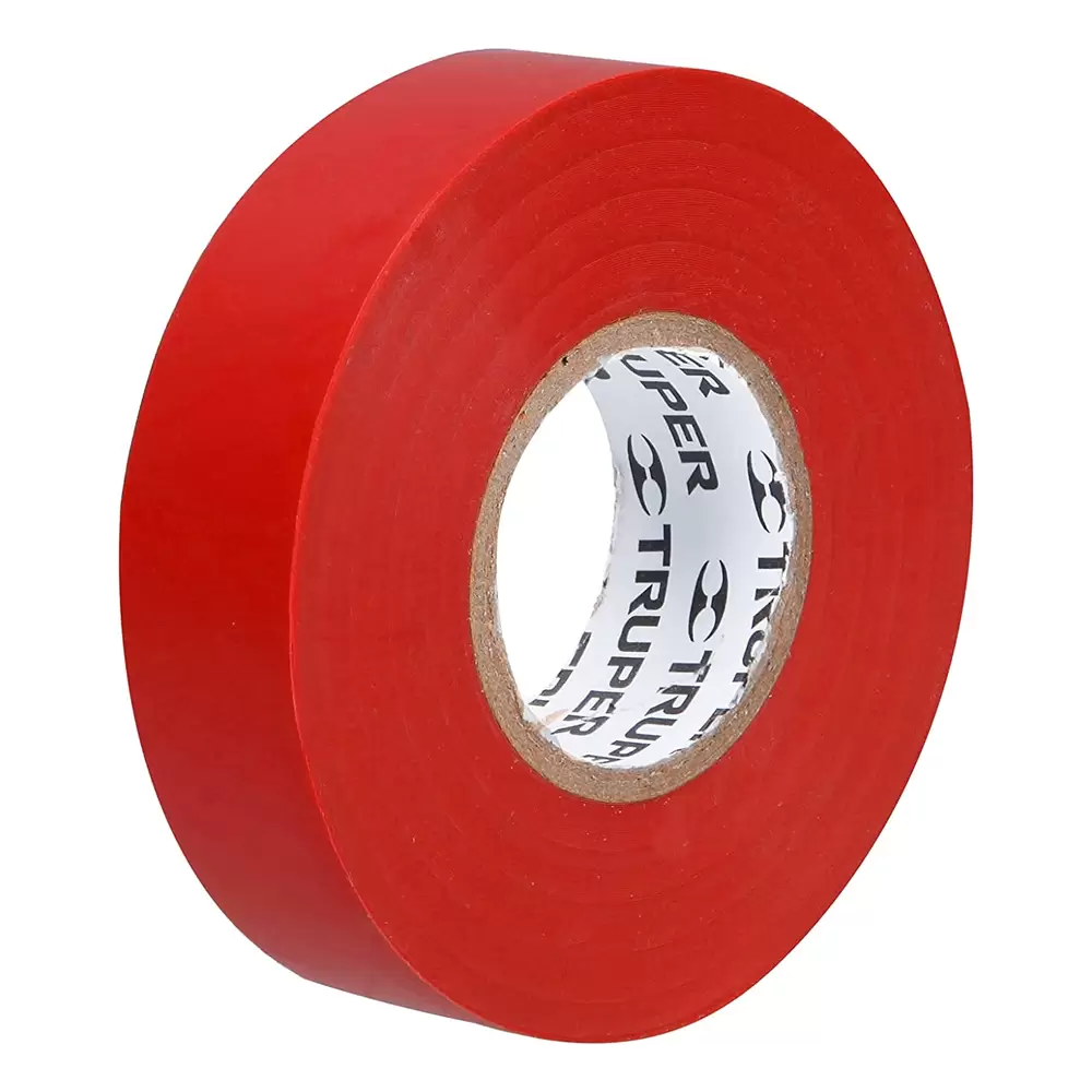 Cinta de aislar rojo de 18 metros x 19 mm con 0.18 mm espesor Truper