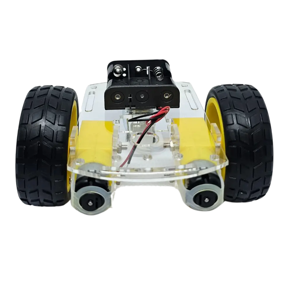 Mini Chasis Rueda Loca Con Porta Baterias 3 Pilas Aa