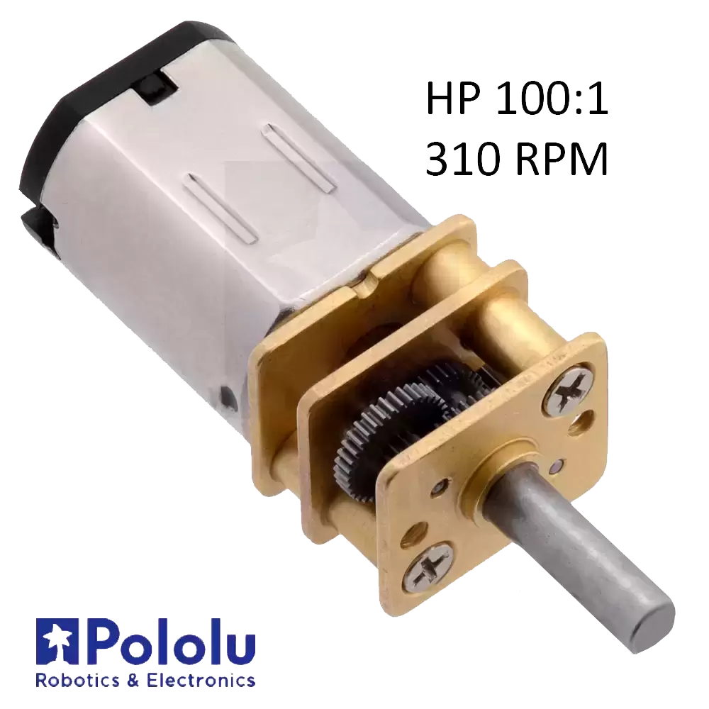 Micromotorreductor 100:1  6v Hp Pololu 330 Rpm N20