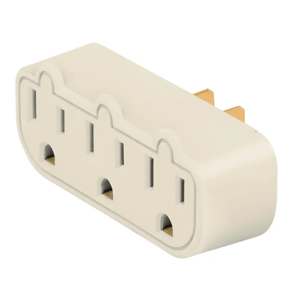 Multicontacto triple aterrizado barra volteck