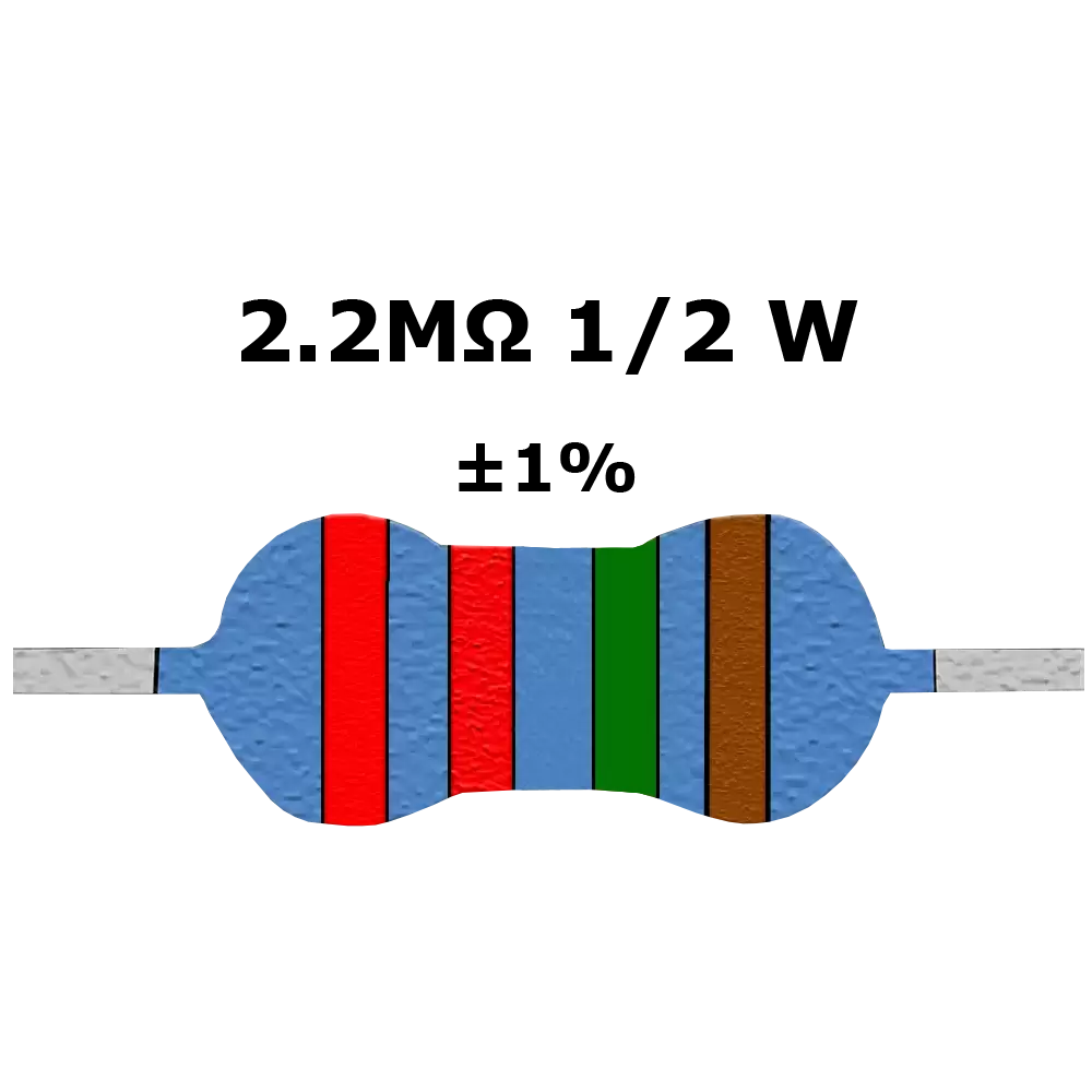 Resistencia 0.5 W 2.2 M Ohm