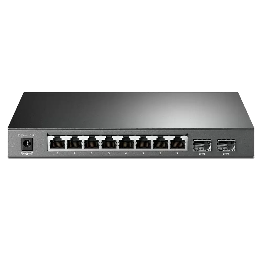 Switch Tp-link Tl-sg2210p Inteligente T1500g-10ps Administrable 8 Puertos Capa 2 2 Ranuras Sfp Gigabit 802.3af 53w