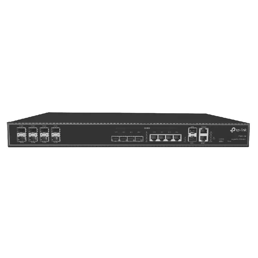 Gpon Terminal De Linea Optica Olt Tp-link P1201-08 Para 1024 Onus Simultneos, 8 Puertos Sfp Gpon, 4 Puertos Gigabit Combo Rj45 Sfp, 2 Puertos 10 Gigabit
