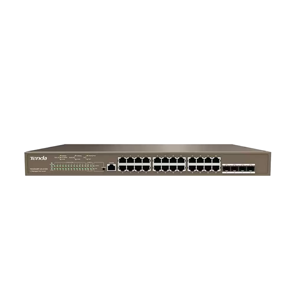 Switch Ip-com Gigabit Ethernet G5328p-24-410w, 24 Puertos 10/100/1000mbps + 4 Puertos Sfp, 56gbit/s, 16.000 Entradas - Gestionado