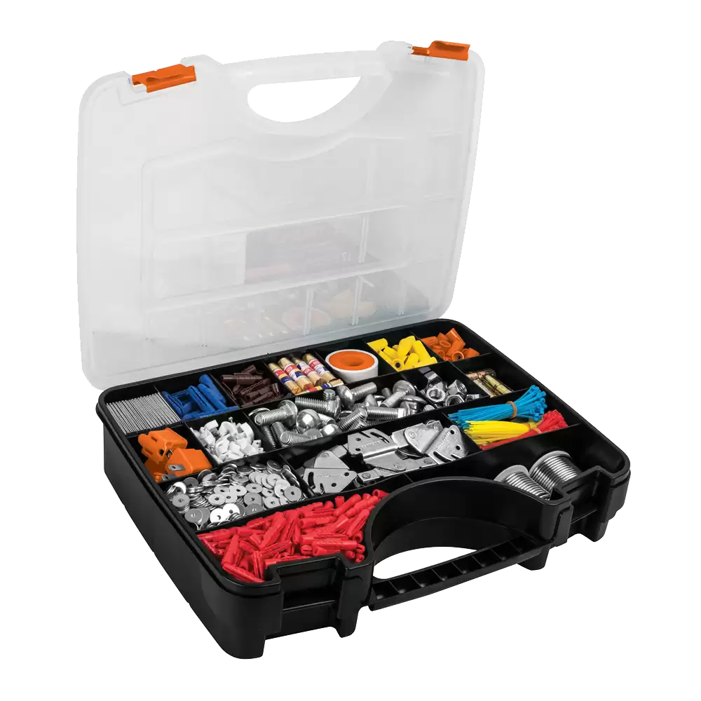 Organizador de 17 pulgadas reforzado con 17 compartimentos de 43x33x9cm Truper