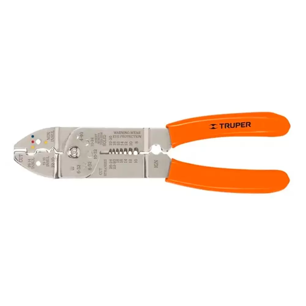 Pinza pela cables 9 pulgadas para calibre 26 a 10 AWG con 4 mordazas Truper