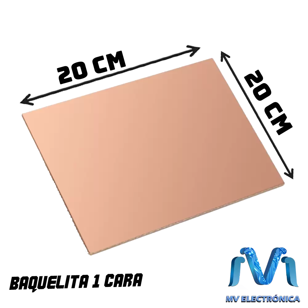 Placa Fenolica 20x20cm De Baquelita 1 Cara 690-482