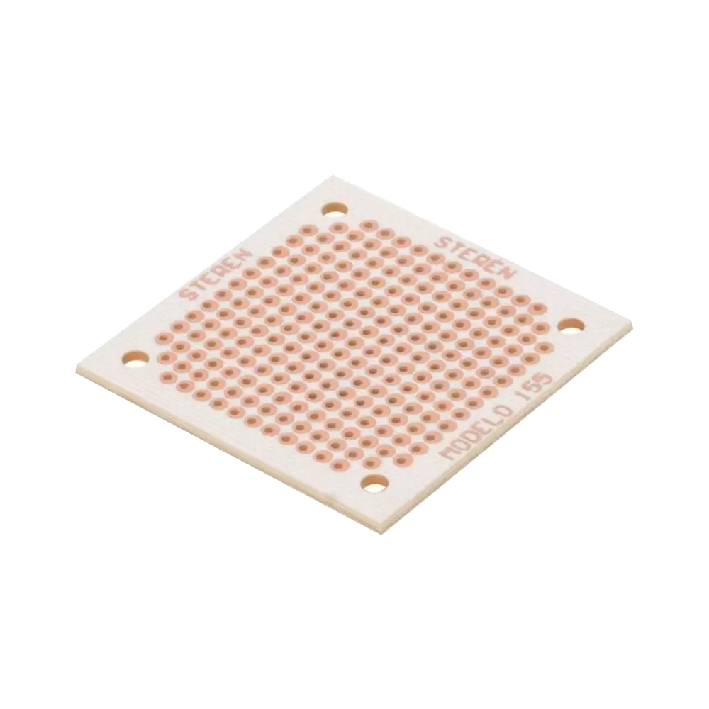 PLACA FENOLICA 4.5CM X 4.5CM PERFORADA 155