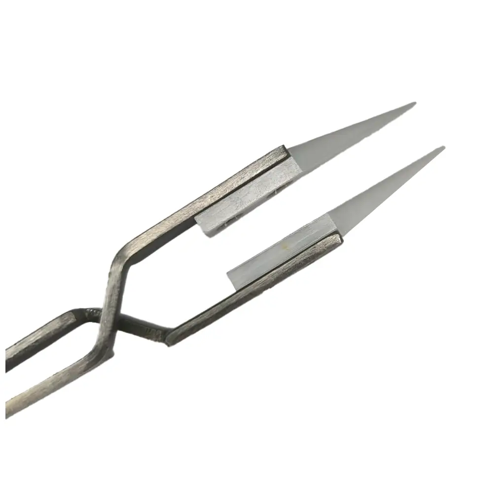 Pinza De Precision Antiestatica Con Punta De Ceramica A 45° En Diagonal