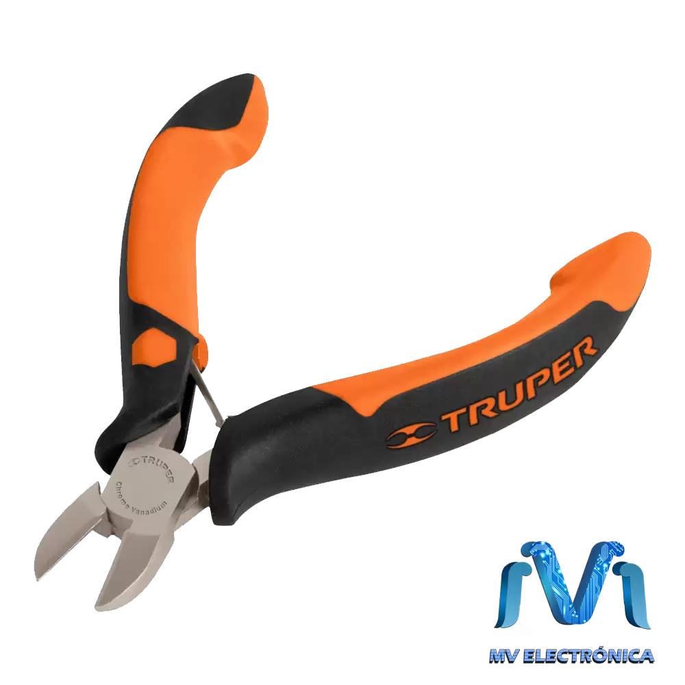 Pinza corte diagonal mini 4 pulgadas mangos Comfort Grip Truper