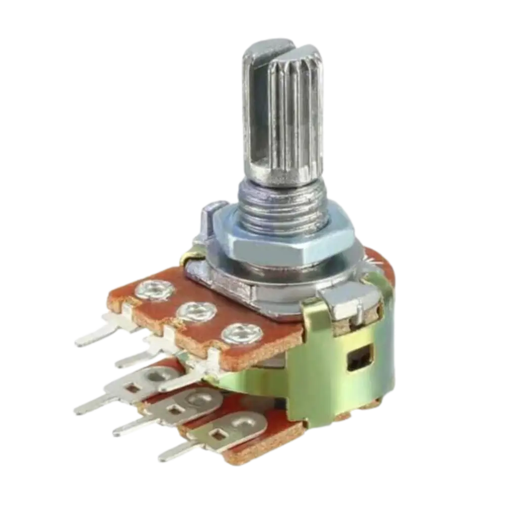 Potenciómetro Lineal Doble B1k 1kohms Vástago De 15mm