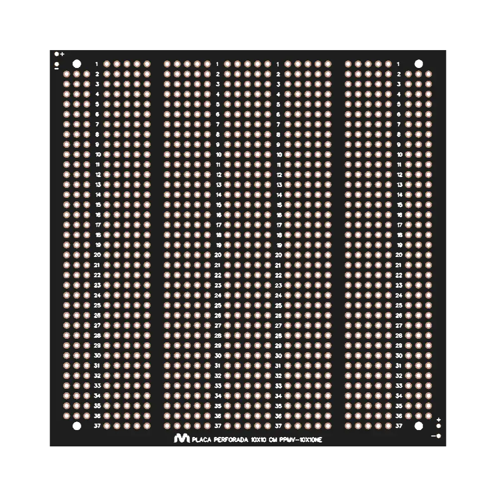 Placa Perforada Tipo Protoboard Con 1139 Puntos Estañados 10x10cm Mv Electronica