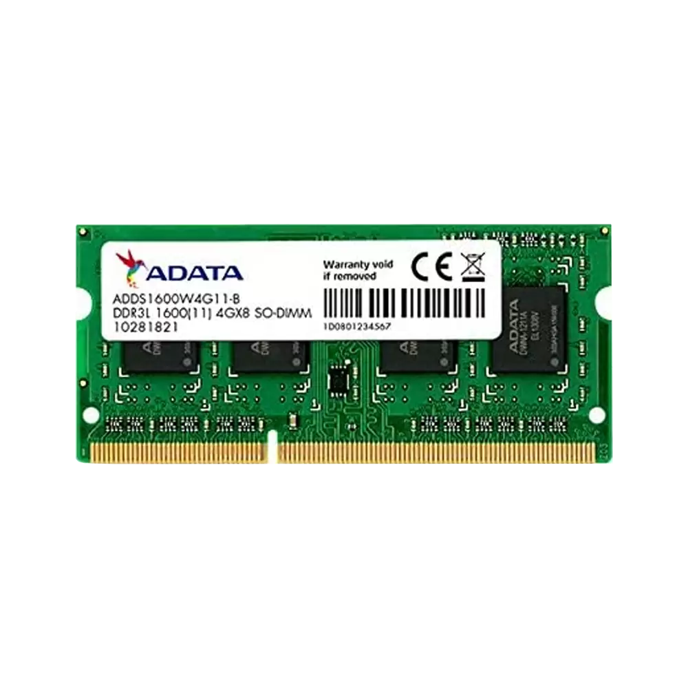 MEMORIA RAM ADATA SODIMM DDR3L 8GB PC3L-12800 1600MHZ CL11 204PIN 1.35V LAPTOP/AIO/MINI PCS
